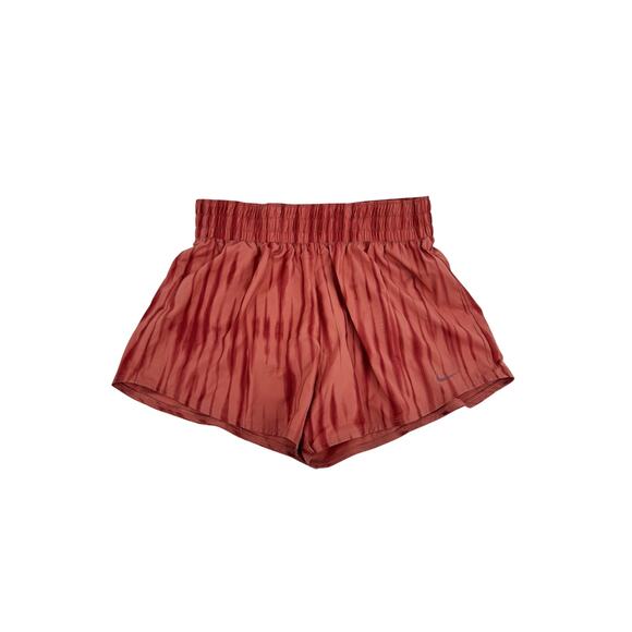 Nike Pants - Nike One Dri-FIT High-Waisted 3" Brief-Lined Printed Shorts Canyon Pink Sz Large
